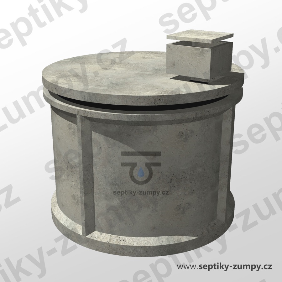 3D vizualizace kruhové betonové jímky SK 280